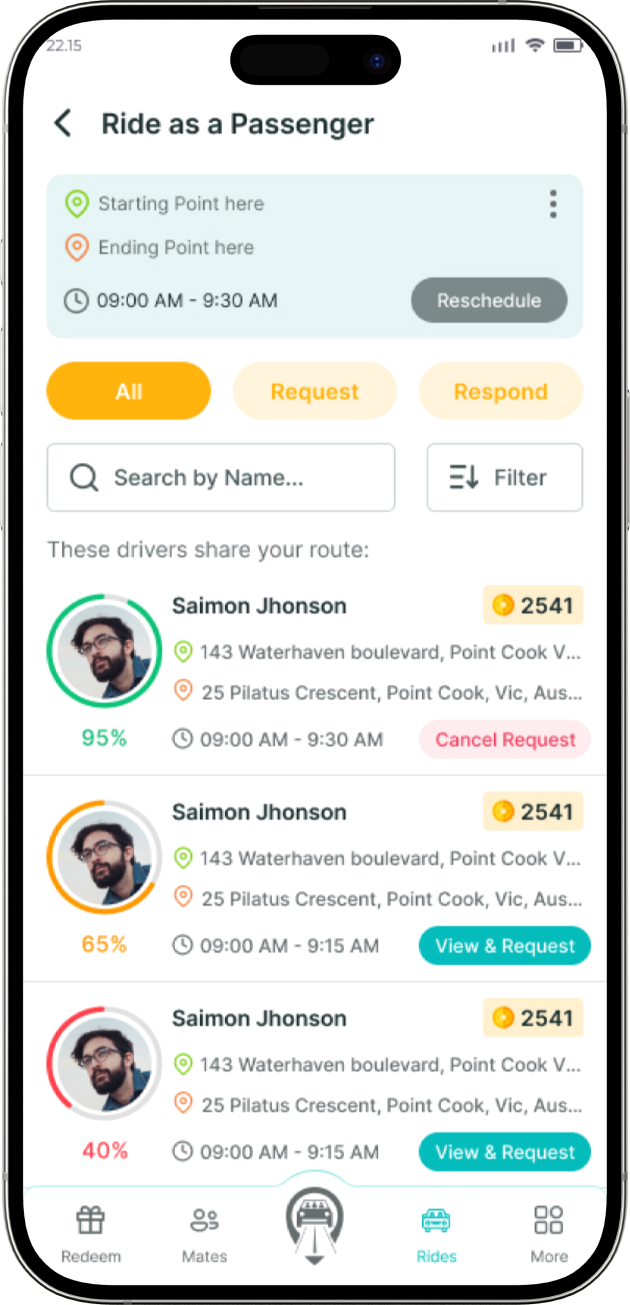 Shrido app on iPhone